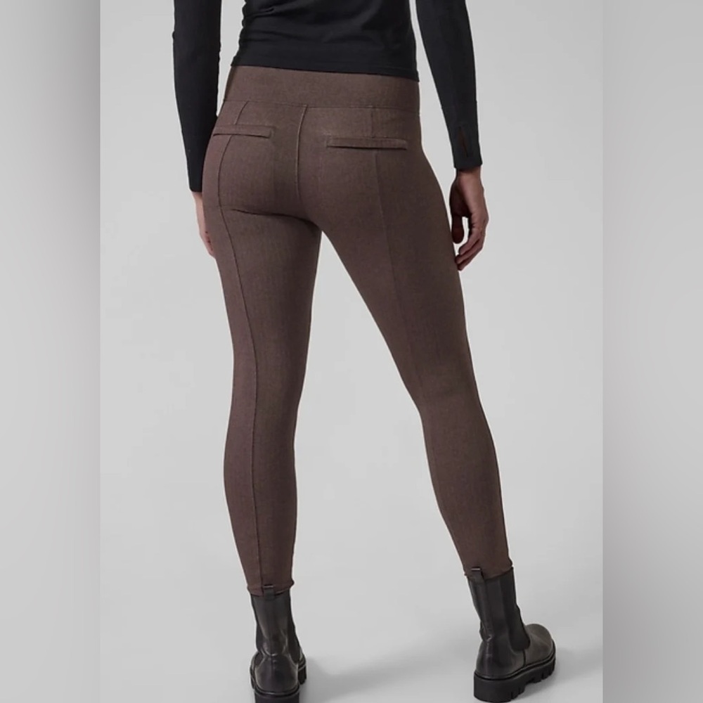 Athleta Delancey Houndstooth Tight Pant Legging Women Medium Black Brown - Picture 2 of 14